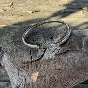 bangle-sterling silver-textured-torque-flat-sandrakernsjewellery.