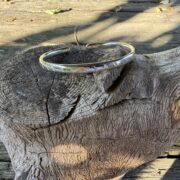 bangle-sterling silver-textured-torque-top-sandrakernsjewellery.