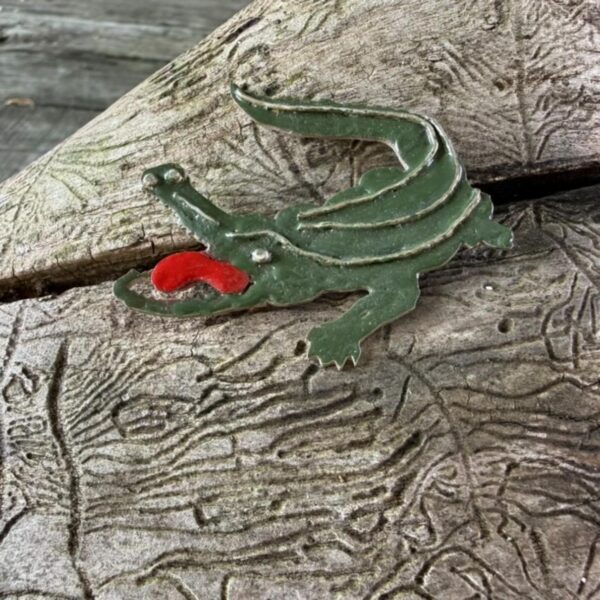 bernard-alligator-silver-enamel-brooch-sandrakernsjewellery bernard-alligator-silver-enamel-brooch-sandrakernsjewellery