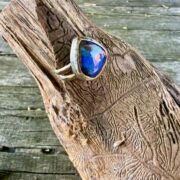 boulder opal-ring-twist-thick-silver-sandrakernsjewellery boulder opal-ring-twist-thick-silver-sandrakernsjewellery