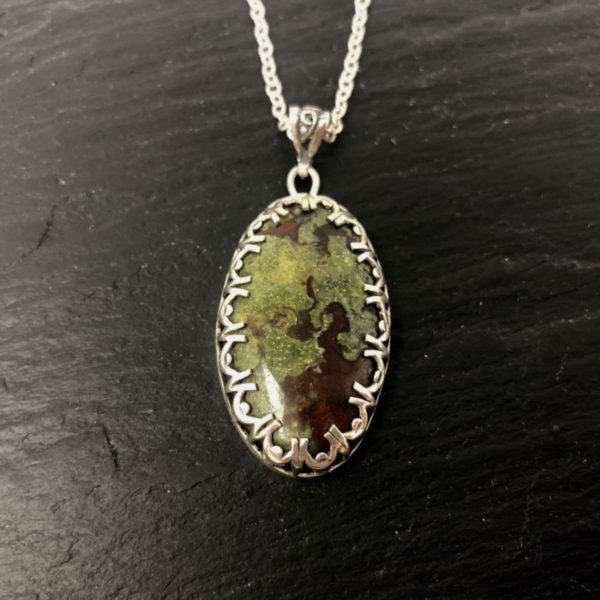 dragons-blood-jasper-pendant-sterling-silver-green-red-front-sandrakernsjewellery