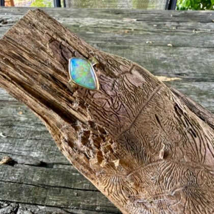 ethiopian opal-gold-9ct-ring-blue-red-colour-sandrakernsjewellery