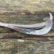 hat-pin-brooch-hammered-art deco-sterling silver-side-sandrakernsjewellery