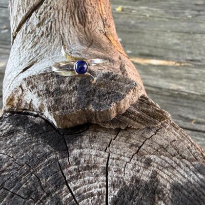 lapis lazuli-twisted-silver-ring-sandrakernsjewellery