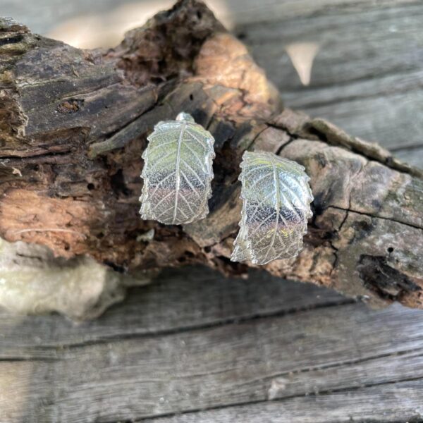 leaf-earrings-hoop-silver-sandrakernsjewellery leaf-earrings-hoop-silver-sandrakernsjewellery