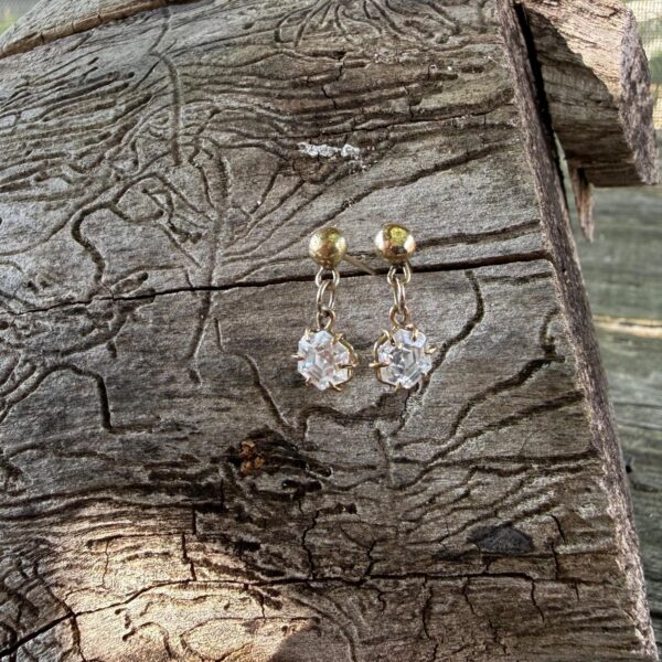 moissanite-earrings-9ct gold-claw set-basket-sandrakernsjewellery