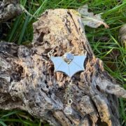 rough diamond-pendant-art deco-gold-9ct-salt and pepper diamond-sandrakernsjewellery