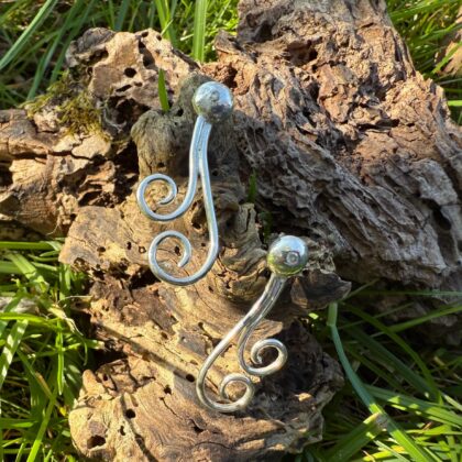 silver-earrings-curly-moissanite-stud-sandrakernsjewellery