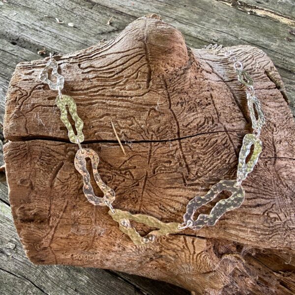 silver-necklace-hammered-random shapes-chain-sandrakernsjewellery silver-necklace-hammered-random shapes-chain-sandrakernsjewellery