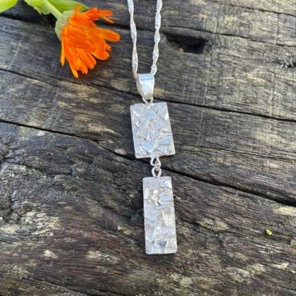 silver-pendant-chunks-silver dust-blocks-sandrakernsjewellery