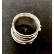 silver-spinner-ring-gold-bobble-hammered-top-sandrakernsjewellery