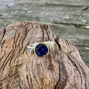 tanzanite-9ct white gold-ring-indigo-blue-front-sandrakernsjewellery.