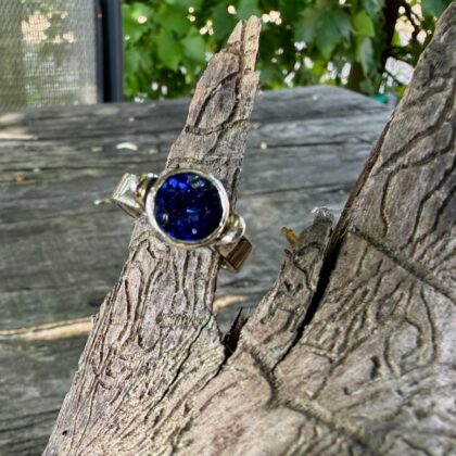 tanzanite-9ct white gold-ring-indigo-blue-sandrakernsjewellery