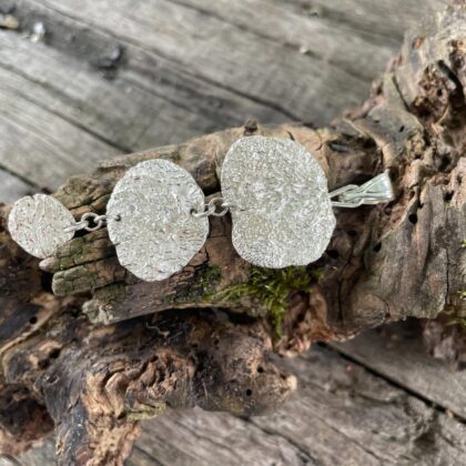 triple-drop-pendant-silver-mushroom imprint-sandrakernsjewellery