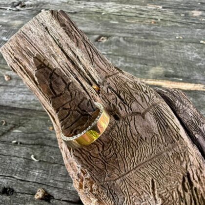 wedding-ring-9ct-gold-textured edges-sandrakernsjewellery